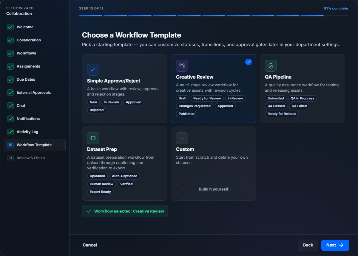 Workflow Template step