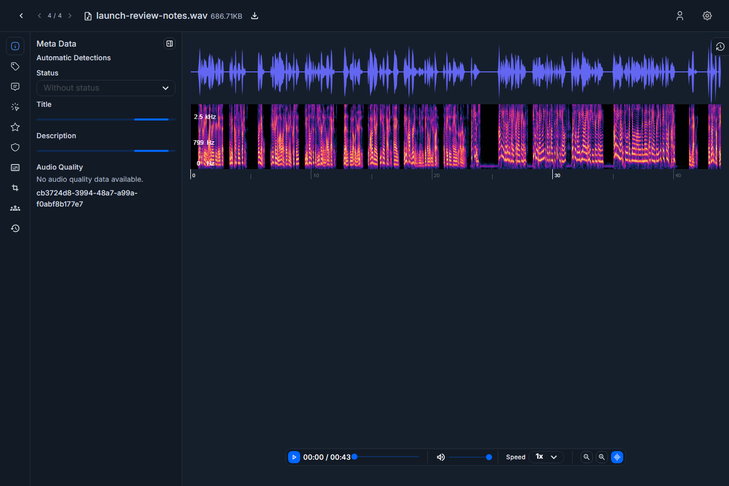 Audio editor player