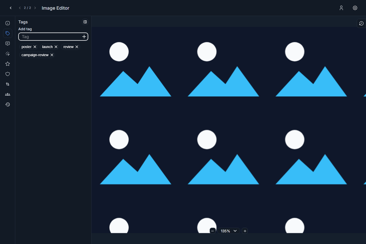 Image tags tab