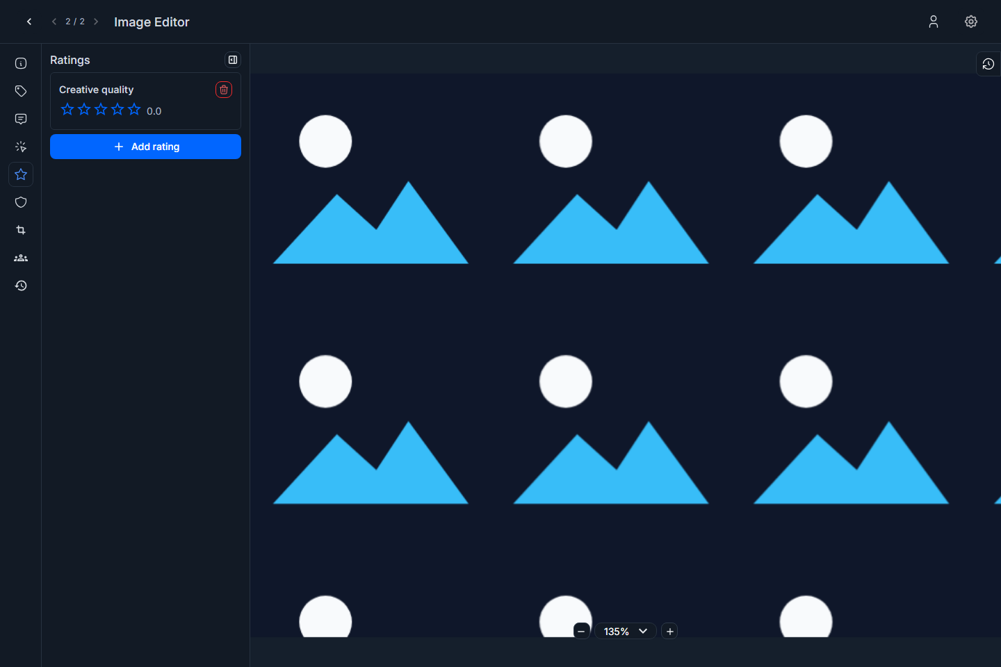 Image ratings tab