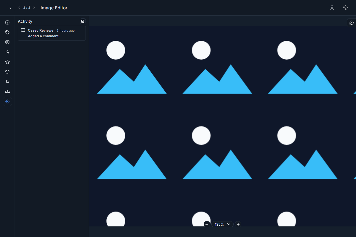 Image activity tab