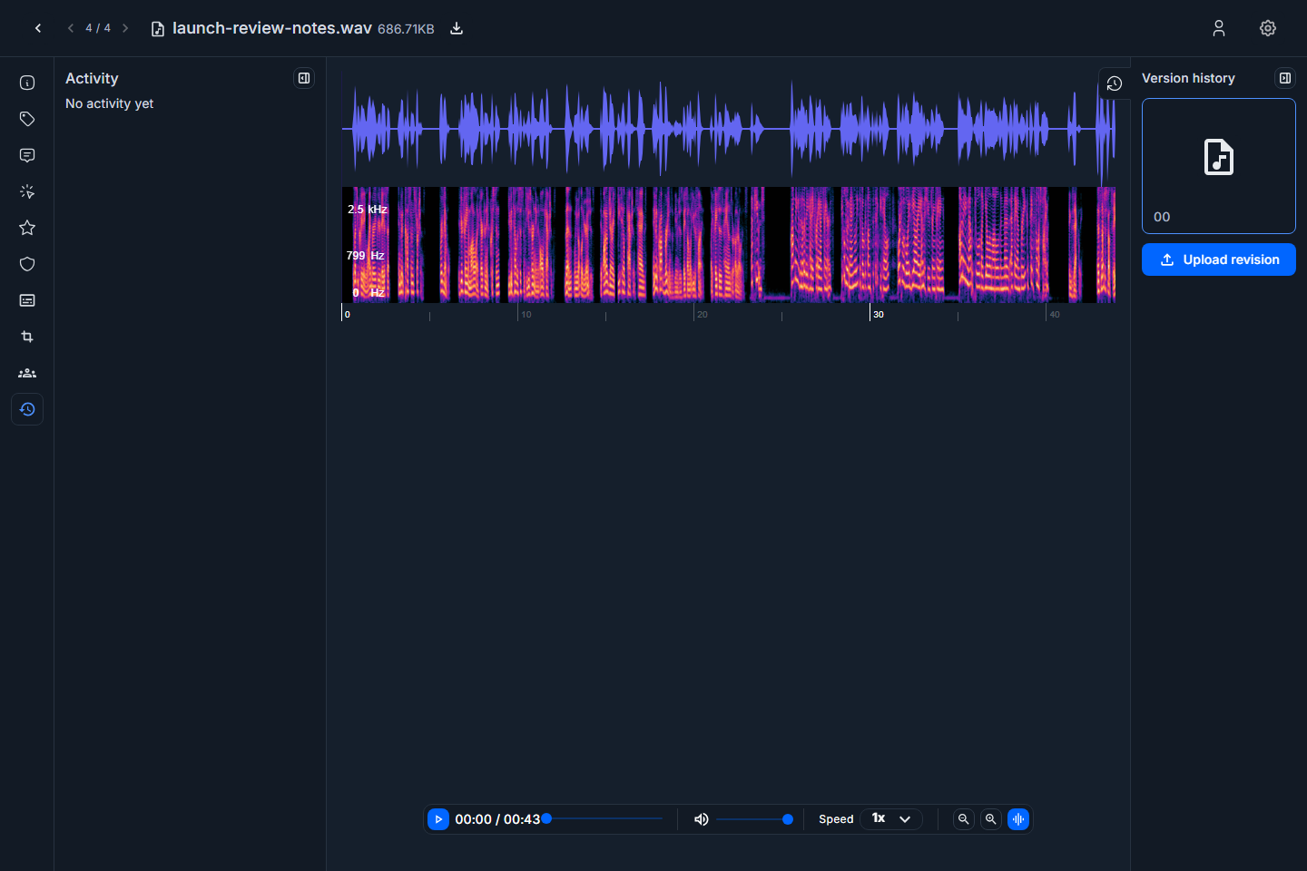 Audio versions drawer